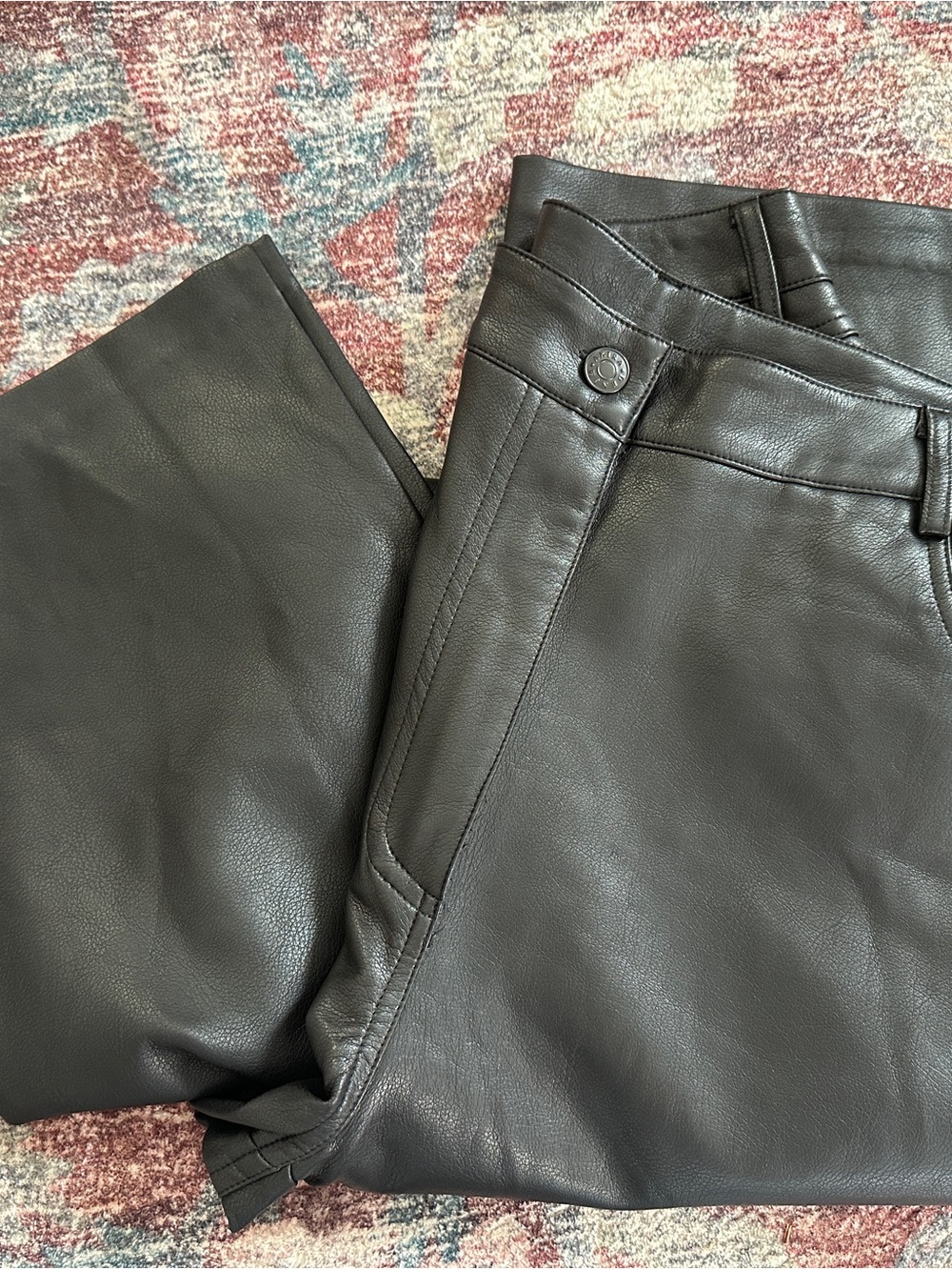 AKIRA Black Faux Leather Pants with Sleek Finish